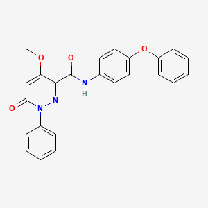 molecular formula C24H19N3O4 B2616681 4-methoxy-6-oxo-N-(4-phenoxyphenyl)-1-phenyl-1,6-dihydropyridazine-3-carboxamide CAS No. 941899-91-8