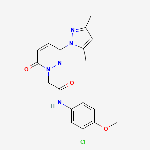 N-(3-chloro-4-methoxyphenyl)-2-(3-(3,5-dimethyl-1H-pyrazol-1-yl)-6-oxopyridazin-1(6H)-yl)acetamide