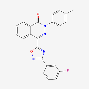 molecular formula C23H15FN4O2 B2616685 4-[3-(3-fluorophenyl)-1,2,4-oxadiazol-5-yl]-2-(4-methylphenyl)phthalazin-1(2H)-one CAS No. 1291862-39-9