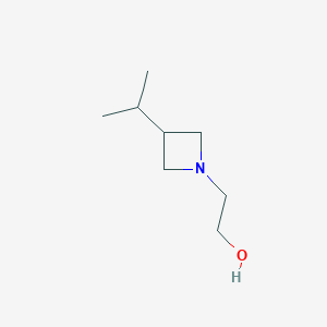 molecular formula C8H17NO B2616686 2-[3-(Propan-2-yl)azetidin-1-yl]ethan-1-ol CAS No. 1557629-49-8