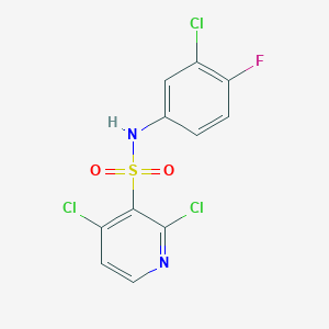 2,4-dichloro-N-(3-chloro-4-fluorophenyl)pyridine-3-sulfonamide