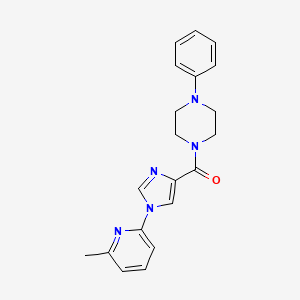 molecular formula C20H21N5O B2616695 [1-(6-methyl-2-pyridinyl)-1H-imidazol-4-yl](4-phenylpiperazino)methanone CAS No. 477864-41-8