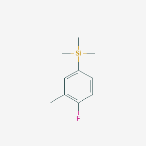 molecular formula C10H15FSi B2616698 1-(Trimethylsilyl)-4-fluoro-3-methylbenzene CAS No. 845823-18-9