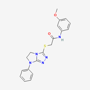 N-(3-methoxyphenyl)-2-((7-phenyl-6,7-dihydro-5H-imidazo[2,1-c][1,2,4]triazol-3-yl)thio)acetamide