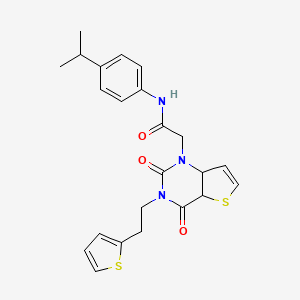 2-{2,4-dioxo-3-[2-(thiophen-2-yl)ethyl]-1H,2H,3H,4H-thieno[3,2-d]pyrimidin-1-yl}-N-[4-(propan-2-yl)phenyl]acetamide