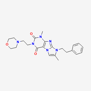 1,7-Dimethyl-3-(2-morpholin-4-ylethyl)-8-(2-phenylethyl)-1,3,5-trihydro-4-imid azolino[1,2-h]purine-2,4-dione