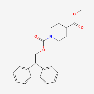 molecular formula C22H23NO4 B2616734 1-(9H-Fluoren-9-ylmethyl) 4-methyl piperidine-1,4-dicarboxylate CAS No. 1340322-21-5