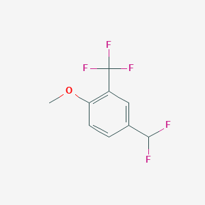 molecular formula C9H7F5O B2616735 4-(Difluoromethyl)-2-(trifluoromethyl)anisole CAS No. 1214348-62-5