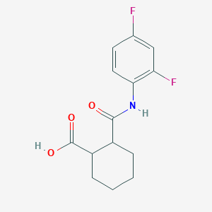 molecular formula C14H15F2NO3 B2616742 2-[(2,4-Difluorophenyl)carbamoyl]cyclohexane-1-carboxylic acid CAS No. 392703-95-6