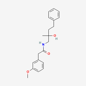 molecular formula C20H25NO3 B2616748 N-(2-hydroxy-2-methyl-4-phenylbutyl)-2-(3-methoxyphenyl)acetamide CAS No. 1351613-74-5