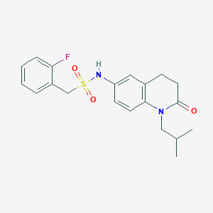 molecular formula C20H23FN2O3S B2616757 1-(2-fluorophenyl)-N-(1-isobutyl-2-oxo-1,2,3,4-tetrahydroquinolin-6-yl)methanesulfonamide CAS No. 941955-70-0