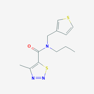 molecular formula C12H15N3OS2 B2616768 4-methyl-N-propyl-N-(thiophen-3-ylmethyl)-1,2,3-thiadiazole-5-carboxamide CAS No. 1234875-11-6