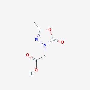 molecular formula C5H6N2O4 B2616778 2-(5-Methyl-2-oxo-2,3-dihydro-1,3,4-oxadiazol-3-yl)acetic acid CAS No. 71679-69-1