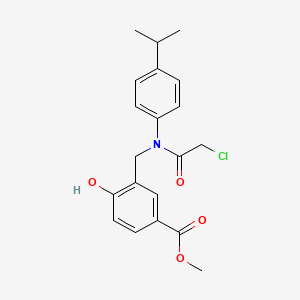 methyl 3-((2-chloro-N-(4-isopropylphenyl)acetamido)methyl)-4-hydroxybenzoate