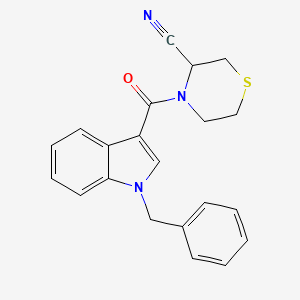 molecular formula C21H19N3OS B2616789 4-(1-Benzylindole-3-carbonyl)thiomorpholine-3-carbonitrile CAS No. 2418650-57-2