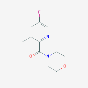 molecular formula C11H13FN2O2 B2616791 4-(5-Fluoro-3-methylpyridine-2-carbonyl)morpholine CAS No. 2415501-40-3