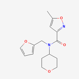 molecular formula C15H18N2O4 B2616798 N-(呋喃-2-基甲基)-5-甲基-N-(四氢-2H-吡喃-4-基)异恶唑-3-甲酰胺 CAS No. 1448069-35-9