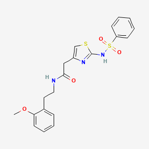 N-(2-methoxyphenethyl)-2-(2-(phenylsulfonamido)thiazol-4-yl)acetamide