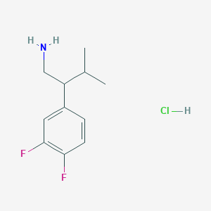 molecular formula C11H16ClF2N B2616812 2-(3,4-二氟苯基)-3-甲基丁胺;盐酸盐 CAS No. 2248272-78-6