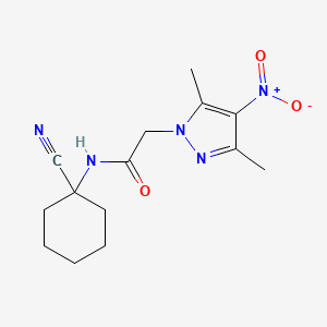 N-(1-cyanocyclohexyl)-2-(3,5-dimethyl-4-nitropyrazol-1-yl)acetamide