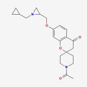 1'-Acetyl-7-[[1-(cyclopropylmethyl)aziridin-2-yl]methoxy]spiro[3H-chromene-2,4'-piperidine]-4-one