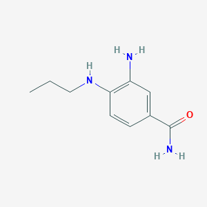 molecular formula C10H15N3O B2616821 3-Amino-4-(propylamino)benzamide CAS No. 1153955-94-2