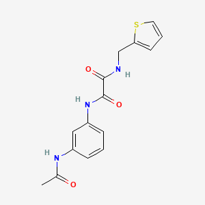 molecular formula C15H15N3O3S B2616828 N'-(3-acetamidophenyl)-N-(thiophen-2-ylmethyl)oxamide CAS No. 899956-17-3