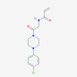molecular formula C15H18ClN3O2 B2616837 N-[2-[4-(4-Chlorophenyl)piperazin-1-yl]-2-oxoethyl]prop-2-enamide CAS No. 2305359-61-7