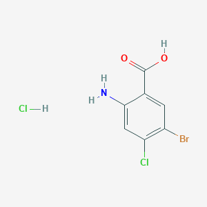 molecular formula C7H6BrCl2NO2 B2616841 2-Amino-5-bromo-4-chlorobenzoic acid hydrochloride CAS No. 1820705-17-6