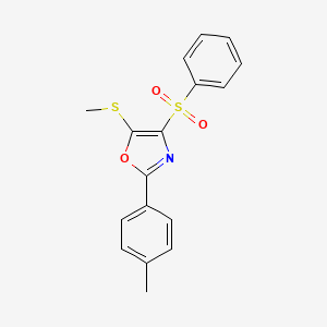 5-(Methylthio)-4-(phenylsulfonyl)-2-(p-tolyl)oxazole