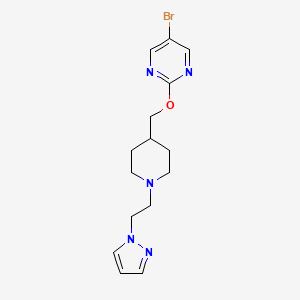 5-bromo-2-({1-[2-(1H-pyrazol-1-yl)ethyl]piperidin-4-yl}methoxy)pyrimidine