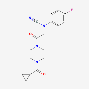 [2-[4-(Cyclopropanecarbonyl)piperazin-1-yl]-2-oxoethyl]-(4-fluorophenyl)cyanamide