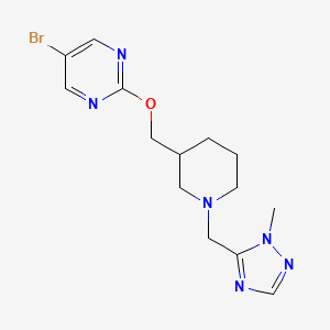 molecular formula C14H19BrN6O B2616859 5-bromo-2-({1-[(1-methyl-1H-1,2,4-triazol-5-yl)methyl]piperidin-3-yl}methoxy)pyrimidine CAS No. 2380043-13-8