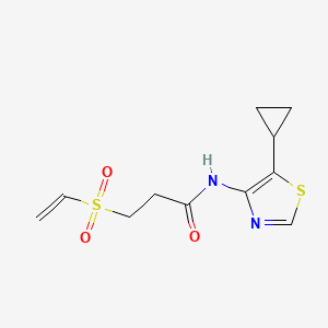 N-(5-Cyclopropyl-1,3-thiazol-4-yl)-3-ethenylsulfonylpropanamide