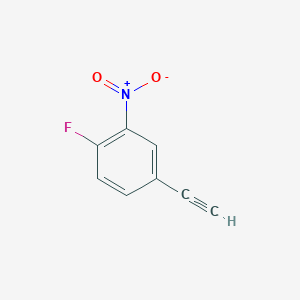 molecular formula C8H4FNO2 B2616867 4-Ethynyl-1-fluoro-2-nitrobenzene CAS No. 1211528-74-3