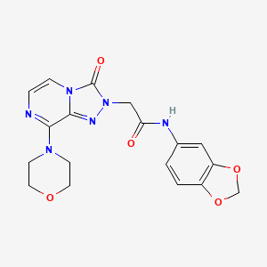 N-(benzo[d][1,3]dioxol-5-yl)-2-(8-morpholino-3-oxo-[1,2,4]triazolo[4,3-a]pyrazin-2(3H)-yl)acetamide