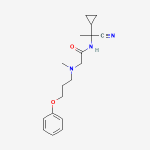 molecular formula C18H25N3O2 B2616882 N-(1-cyano-1-cyclopropylethyl)-2-[methyl(3-phenoxypropyl)amino]acetamide CAS No. 1258701-54-0