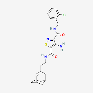 N5-[2-(adamantan-1-yl)ethyl]-4-amino-N3-[(2-chlorophenyl)methyl]-1,2-thiazole-3,5-dicarboxamide