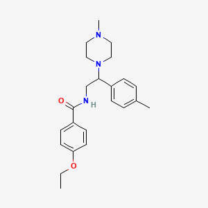 molecular formula C23H31N3O2 B2616890 4-ethoxy-N-(2-(4-methylpiperazin-1-yl)-2-(p-tolyl)ethyl)benzamide CAS No. 898448-86-7