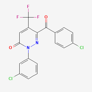 6-(4-chlorobenzoyl)-2-(3-chlorophenyl)-5-(trifluoromethyl)-2,3-dihydropyridazin-3-one