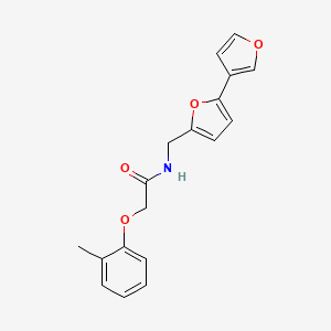 molecular formula C18H17NO4 B2616897 N-({[2,3'-bifuran]-5-yl}methyl)-2-(2-methylphenoxy)acetamide CAS No. 2097899-70-0