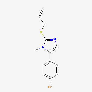 molecular formula C13H13BrN2S B2616898 2-(烯丙基硫基)-5-(4-溴苯基)-1-甲基-1H-咪唑 CAS No. 1207005-20-6