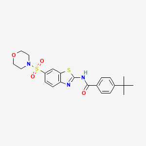 molecular formula C22H25N3O4S2 B2616907 4-(tert-butyl)-N-(6-(morpholinosulfonyl)benzo[d]thiazol-2-yl)benzamide CAS No. 892315-92-3