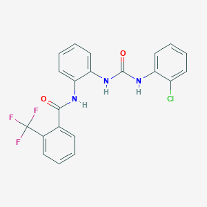 N-(2-(3-(2-chlorophenyl)ureido)phenyl)-2-(trifluoromethyl)benzamide