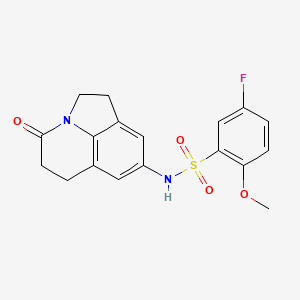 5-fluoro-2-methoxy-N-(4-oxo-2,4,5,6-tetrahydro-1H-pyrrolo[3,2,1-ij]quinolin-8-yl)benzenesulfonamide