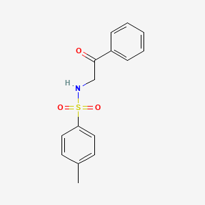 molecular formula C15H15NO3S B2616924 4-methyl-N-(2-oxo-2-phenylethyl)benzenesulfonamide CAS No. 30057-92-2
