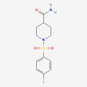 molecular formula C12H15IN2O3S B2616929 1-((4-Iodophenyl)sulfonyl)piperidine-4-carboxamide CAS No. 942875-23-2