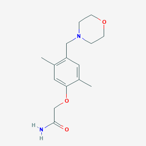 molecular formula C15H22N2O3 B2616931 2-[2,5-二甲基-4-(吗啉-4-基甲基)苯氧基]乙酰胺 CAS No. 866150-01-8