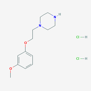 molecular formula C13H22Cl2N2O2 B2616933 1-(2-(3-Methoxyphenoxy)ethyl)piperazine dihydrochloride CAS No. 1609400-50-1