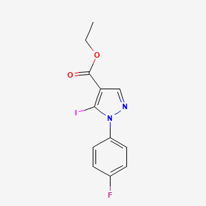 Ethyl 1-(4-fluorophenyl)-5-iodo-1H-pyrazole-4-carboxylate